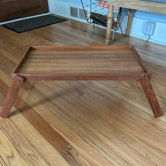 Vintage Kalmar Designs Teak Wood Folding Breakfast Tray - Picture 1 of 5